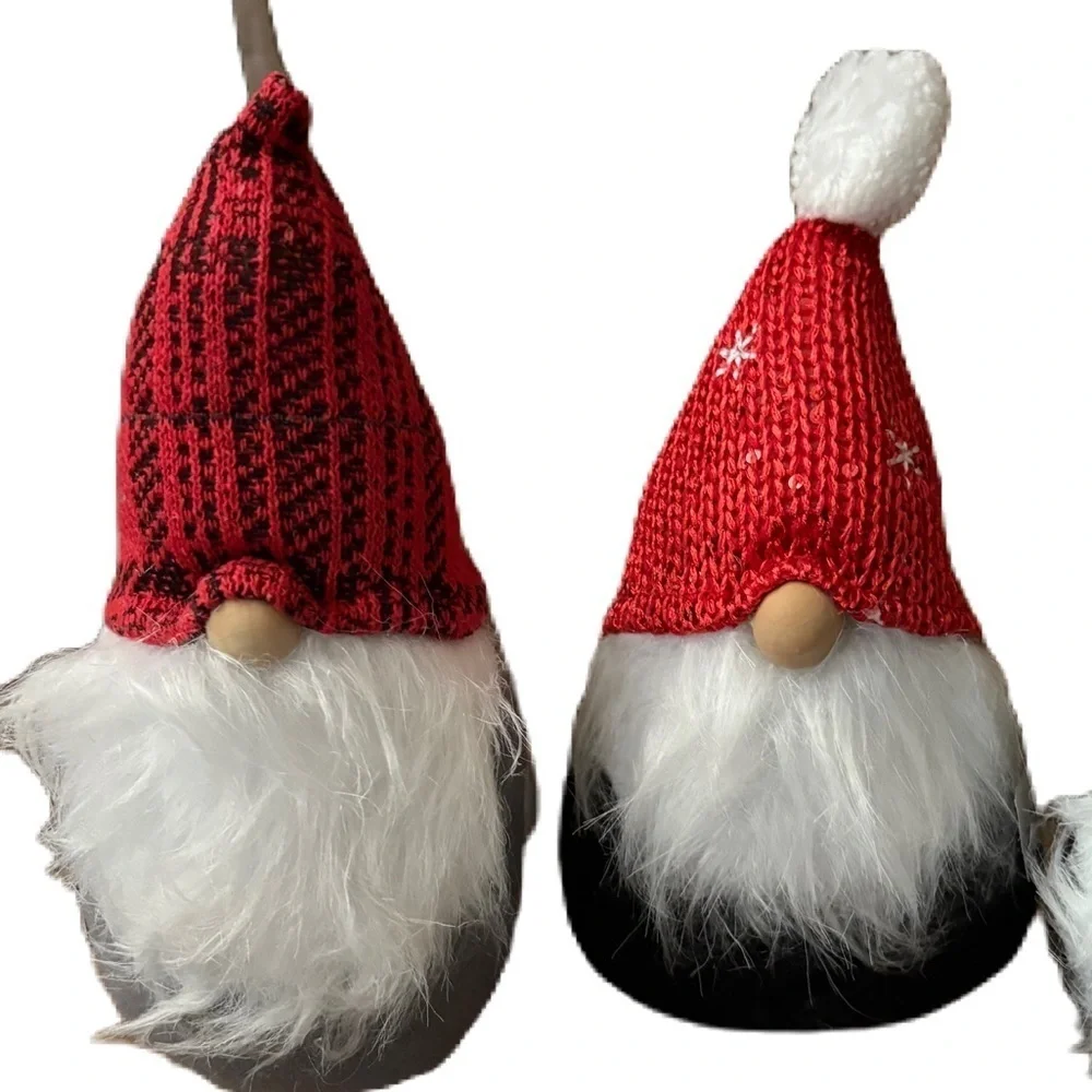Northlight Target Bullseye Christmas Gnome Plush Table Mantel Decoration Set NEW